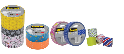 Scotch Expressions Washi, Masking and Packaging Tapes in new colors and patterns. (Photo: Scotch Brand)