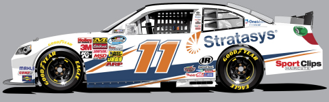 Stratasys is the primary sponsor for Joe Gibbs Racing's No. 11 Toyota Camry driven by Elliott Sadler in the NASCAR Nationwide Series. Photo courtesy of JGR.