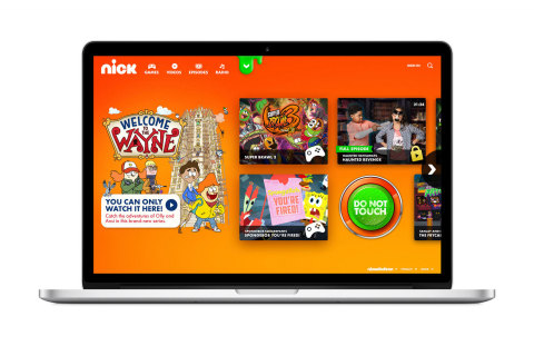 Nickelodeon's new Nick.com live today (Graphic: Business Wire)
