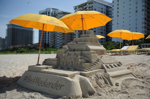 Sand sculptures were created to celebrate National Play in the Sand Day on Monday, Aug 11, 2014 at Hilton Cabana Miami Beach, in Miami Beach, Florida. (Photo by Jeff Daly/Invision for Hilton Worldwide/AP Images). Hilton is inspiring travelers to Be A Weekender and book at HiltonWeekends.com