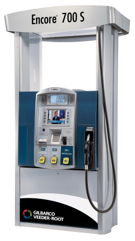 Gilbarco Veeder-Root and VeriFone are collaborating on fuel dispenser payment platforms and creating the largest at-pump interactive digital media network. The VeriFone Digital Network (VNET) will reach over 115 million consumers monthly through advanced pump dispensers like this. (Photo: Business Wire)
