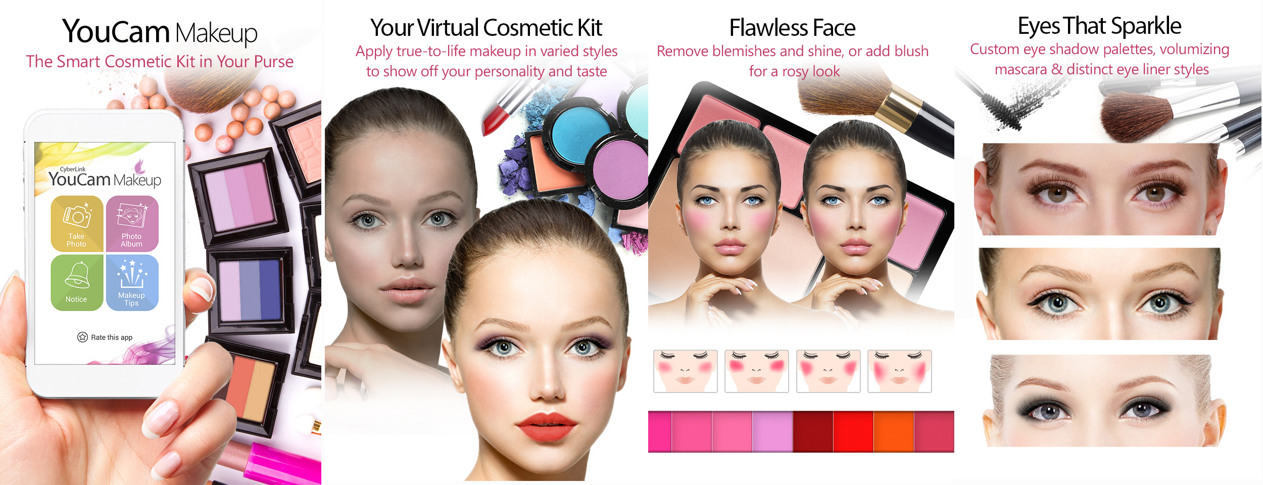 Cyberlink Announces New Youcam Makeup App The Smart Cosmetic Kit In Your Purse Business Wire