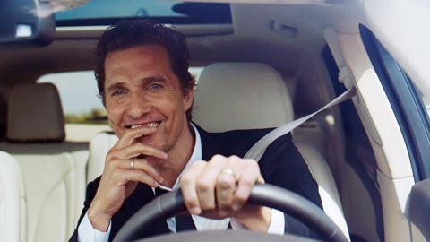 Matthew McConaughey in the all-new 2015 Lincoln MKC (Photo: Business Wire)