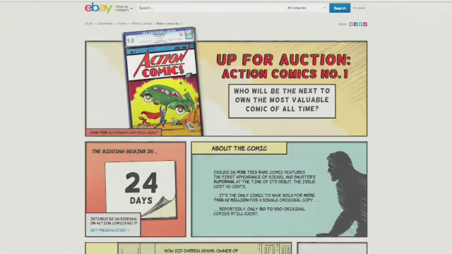 eBay Sells Original Superman Comic, Action Comics #1 