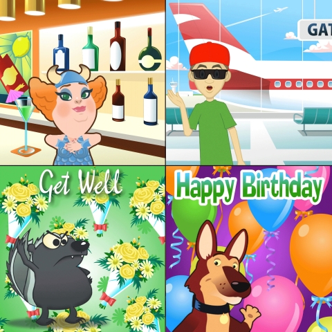 Sprint's new Visual Voicemail service featuring Avatars allows customers to choose from a wide range of backgrounds, animated characters and voice effects to deliver amusing, memorable messages. The service is available starting today for Sprint, Boost Mobile and Virgin Mobile USA customers with select Android smartphones. (Graphic: Business Wire)