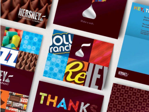 The new visual identify system highlights the vibrant colors of Hershey’s iconic brands and products while offering numerous ways to communicate both internally and externally. (Photo: Business Wire)