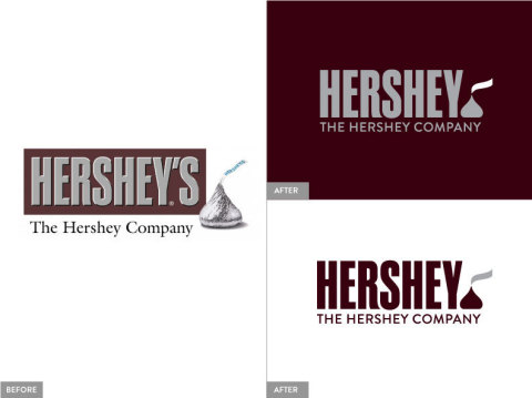 The updated logo is built around the globally recognizable Hershey logotype and the beloved KISSES icon, which is both simplified and activated as a symbol that represents the company’s promise of ‘Bringing Goodness to the World’. Dropping ‘S, found on the consumer-branded products, underscores that The Hershey Company is about more than HERSHEY’S chocolate. For more than 120 years, The Hershey Company has been one of the most recognized chocolate and confection companies in the world. The new logo and identity system stays true to the rich Hershey legacy, while embracing the diverse global company it has become. (Photo: Business Wire)