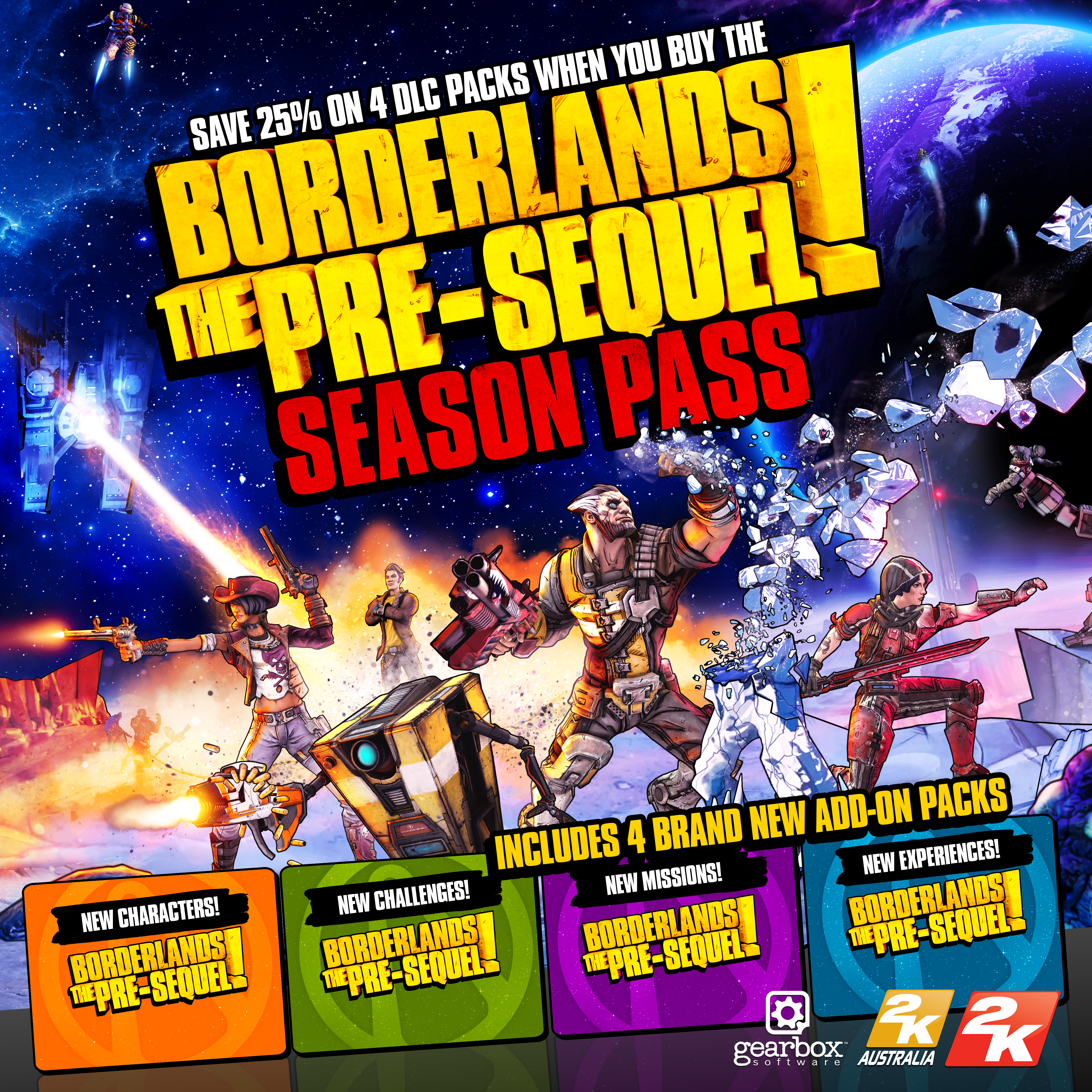 2k Announces Borderlands The Pre Sequel Season Pass For Upcoming Add On Content Business Wire