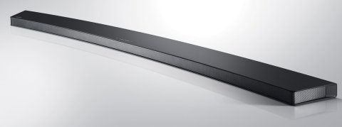 Samsung Electronics America announces the world's first TV-matching Curved Soundbar. The HW-H7500 Curved Soundbar is designed to complement the aesthetic features of Samsung's Curved UHD TVs and optimizes surround sound from three directions to create a powerful listening experience. The HW-H7500 Curved Soundbar ($799.99) is now available on Samsung.com.