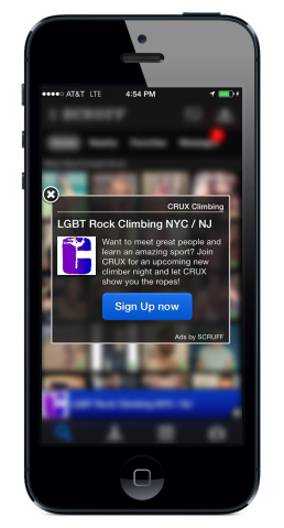 SCRUFF's Benevolads allows for local LGBT and non-LGBT charities and organizations to reach the SCRUFF community with their messages.(Photo: Business Wire)