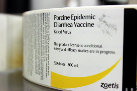 Zoetis porcine epidemic diarrhea virus vaccine in production at the Zoetis Lincoln, Nebraska manufacturing site. (Photo: Business Wire)