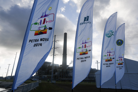 The W. A. Parish power plant on Friday Sept. 5, 2014 in rural Fort Bend County, TX. Ground was broken today on the Petra Nova Carbon Capture site, the world's largest post-combustion carbon capture-enhanced oil recovery project. (Photo by Eric Kayne/Invision for NRG/AP Images)