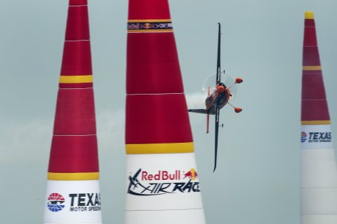 Nicolas Ivanoff of France performs during the finals for the sixth stage of the Red Bull Air Race World Championship at the Texas Motor Speedway in Fort Worth, Texas, United States on September 7, 2014.  (Photo: Joerg Mitter/Red Bull Content Pool)