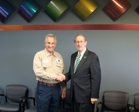 Axalta's Lou Papa and Congressman Goodlatte at Axalta's Front Royal plant. (Photo: Business Wire)