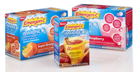 Super-charged Emergen-C Immune+(R) dietary supplement provides immune support with key nutrients and a unique proprietary complex that features Wellmune WGP(R). (Photo: Business Wire)