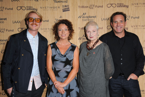 Ross Harding, Julia Groves, Dame Vivienne Westwood, Troy Wiseman, CEO EcoPlanet Bamboo (Photo: Business Wire)