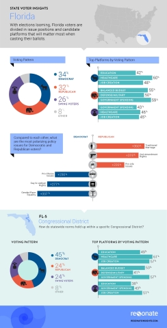 Key Platform Issues for Florida Voters (Graphic: Business Wire)