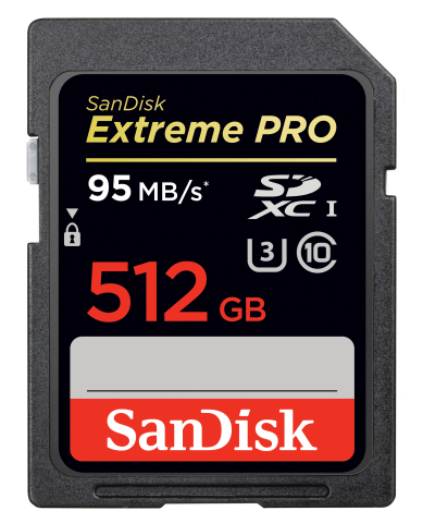 512GB SanDisk Extreme PRO SDXC UHS-I memory card