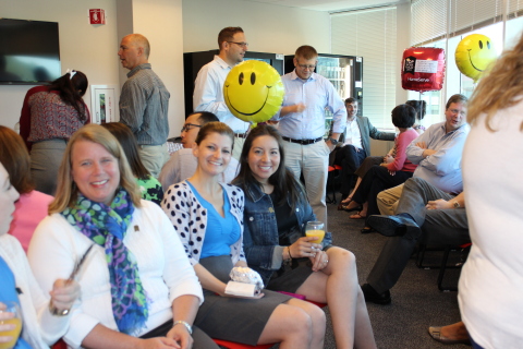 HomeServe celebrates its Top Workplaces award in its Norwalk office (Photo: Business Wire)