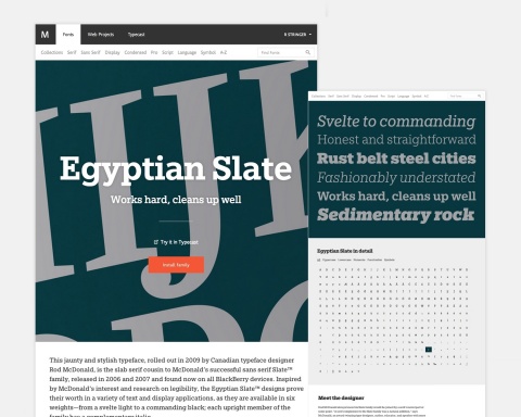 Membership by Monotype makes experimenting with type and finding the perfect font easy and instantaneous with one click installation, beautiful specimens, and detailed information about each typeface (Graphic: Business Wire)