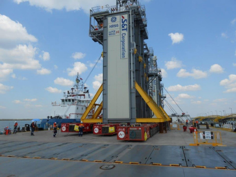 AG&P ALE Hydro Deck commences module offloading for Ichthys LNG Project (Photo: Business Wire)