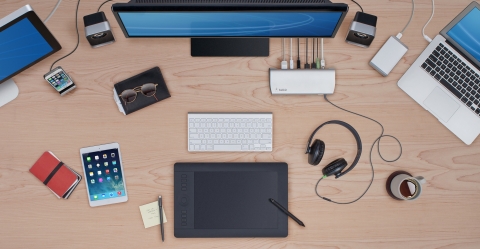 Designed for PC and Mac, Ultrabook, laptop and desktop users, the Belkin Thunderbolt 2 Express Dock HD helps increase productivity, portability and connectivity. (Photo: Business Wire)