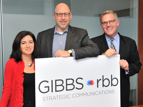 Christine Barney, CEO of rbb Public Relations; Luke Lambert, president and CEO of Gibbs & Soell Business Communications; and Jeffrey Graubard, managing director of Gibbs-rbb Strategic Communications announced a new integrated communications joint venture. (Photo: Business Wire)