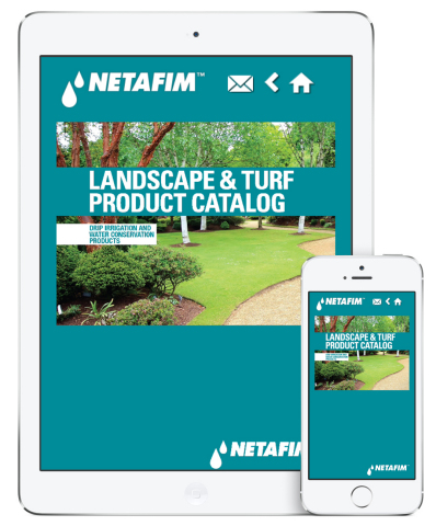 Netafim's new Landscape Catalog app provides convenient access to details on system layouts, product specifics and current pricing for Netafim's complete line of drip irrigation and water conservation products. (Photo: Business Wire)