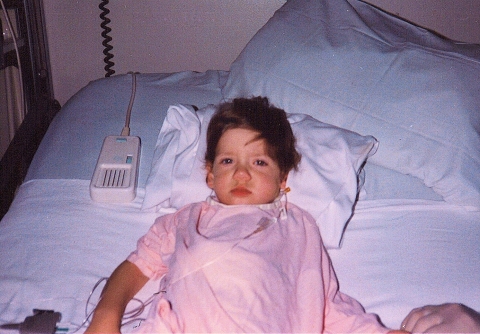 Lizzy Craze, now 32, after her heart transplant surgery in 1984. (Photo: Business Wire)