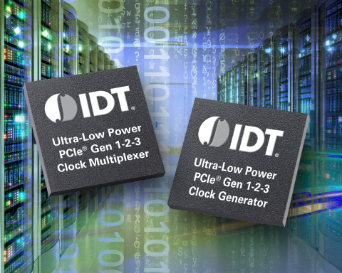 IDT Extends PCIe Timing Leadership with 1.5V Extensions to SoC-Friendly Ultra-Low-Power Clock Family. (Graphic: Business Wire)