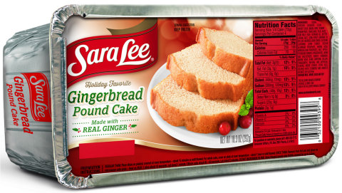 Sara Lee(R) Gingerbread Pound Cake is a limited edition flavor made with real ginger. It is now available in the freezer section at select grocery stores nationwide, through this fall and holiday season. (Photo: Business Wire)