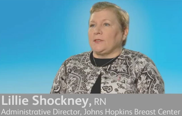 Lillie Shockney, RN, Administrative Director, Johns Hopkins Breast Center, discussing the unique needs of metastatic breast cancer patients.