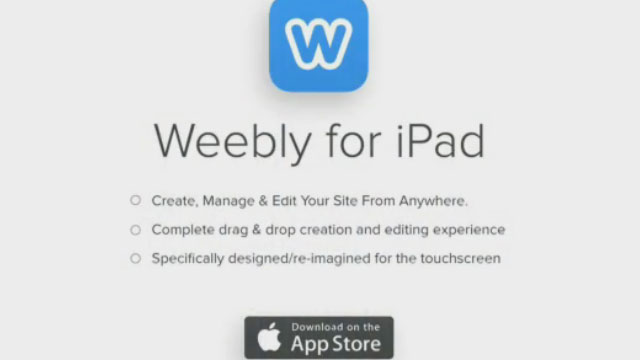 Weebly now available for iPad.