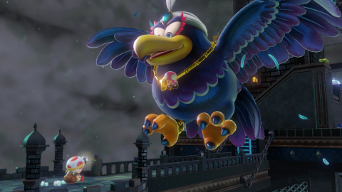 Wingo, a giant, greedy bird, makes life difficult for Captain Toad and Toadette in Captain Toad: Treasure Tracker. (Photo: Business Wire)