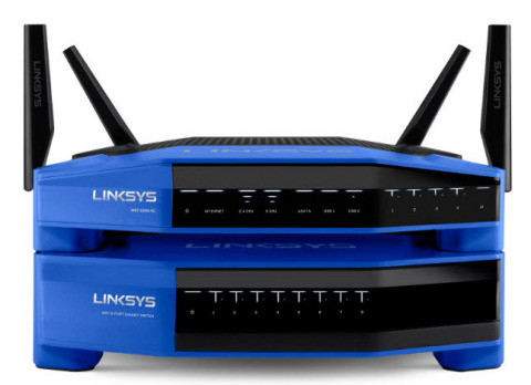 Linksys WRT 8-Port Gigabit Switch Compliments Linksys WRT1900AC Wireless Router (Photo: Business Wire)