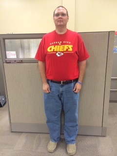 Kansas City resident Chris Dorrell after he dropped more than 100 pounds, most recently weighing in at 290 pounds.