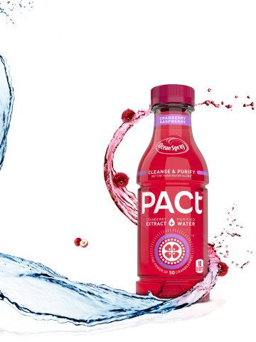Meet PACt™ cranberry extract water, Ocean Spray’s groundbreaking innovation that combines the power of the cranberry with the hydration benefits from purified water to help cleanse and purify the body better than water alone*. Visit PACt.OceanSpray.com for more info. (Photo: Business Wire)