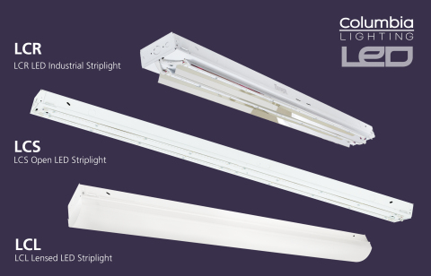 Columbia Lighting has added two new LED striplights to its extensive portfolio of energy efficient lighting solutions-the LCR and LCL, and has upgraded the versatile LCS. (Photo: Business Wire)