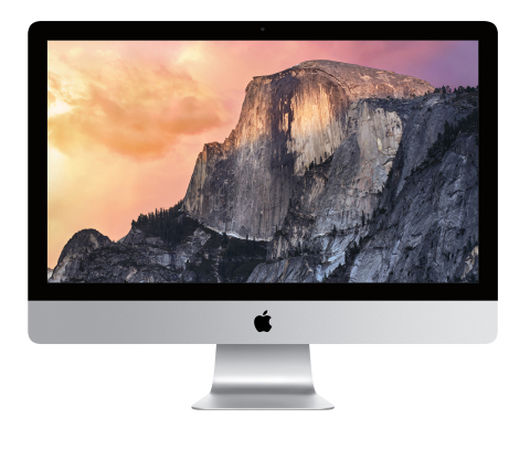 The 27-inch iMac with Retina 5K display features a breathtaking 14.7 million pixel display so text appears sharper than ever, videos are unbelievably lifelike and there is amazing detail in photos. (Photo: Business Wire)