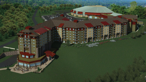 Camelback Lodge & Aquatopia Indoor Waterpark, scheduled to open March 2015 in the Pocono Mountains, will feature a 170,000 sq. ft. indoor entertainment center including Aquatopia, the largest indoor waterpark in the Northeast. (Photo: Business Wire)