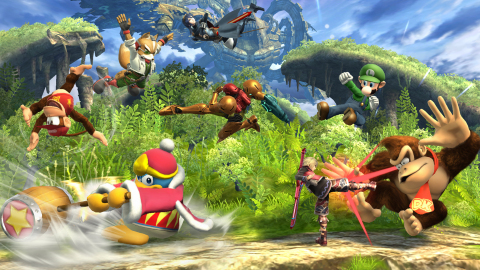 In Super Smash Bros. for Wii U, a special mode lets eight players fight simultaneously in local multiplayer. (Photo: Business Wire)