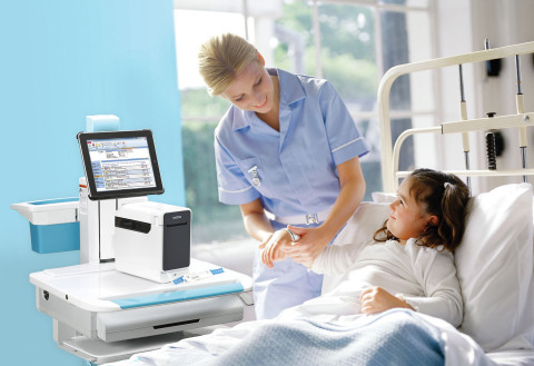 The Brother TrustSense(TM) thermal printers, now classified as Certified* devices for use by Cerner clients, provide on-demand wristband and label printing virtually anywhere in the hospital (Photo: Business Wire)