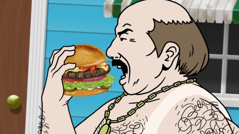 Carl Brutananadilewski from “Aqua Teen Hunger Force” is the latest celebrity to join the ranks of Carl’s Jr. and Hardee’s’ star-studded advertising campaigns. (Photo: Business Wire)