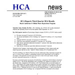 HCA Reports Third Quarter 2014 Results