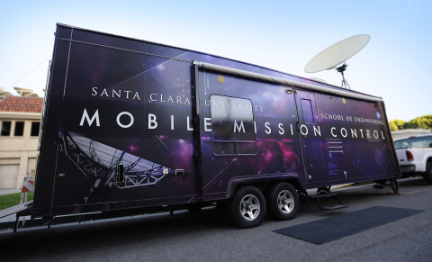 Santa Clara University students use the Mobile Mission Control Lab to run professional satellite missions for NASA and private companies. (Photo: Business Wire)