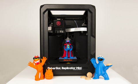 MakerBot unveils the next installment of 3D printable models of favorite Sesame Street characters including Cookie Monster, Grover and Frazzle, available on the MakerBot Digital Store and in MakerBot Retail Stores in Boston, New York and Greenwich, Connecticut. (Photo: Business Wire)