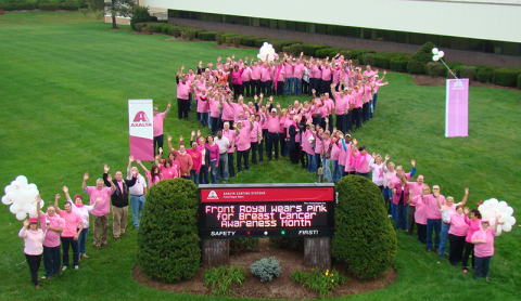 Axalta Employees at Front Royal Plant Celebrate Breast Cancer Awareness Month. (Photo: Business Wire)