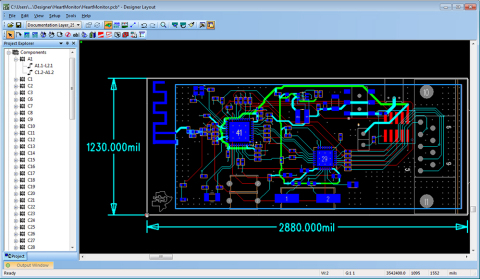 Screenshot of Designer Layout (Graphic: Mentor Graphics)