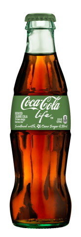 Life is genuinely sweet with the refreshing taste of Coca-Cola Life. pictured: 8 fl oz. glass bottle ... 
