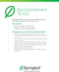 Springleaf Customer Commitment & Mission Statement